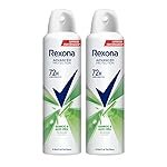 Rexona Advanced Protection Bamboo & Aloe Vera with MotionSense | 0% Alcohol | 72H Non Stop Protection | For Women | 200 ML (Pack of 2)