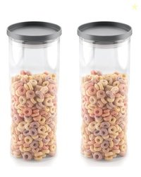 ATTRO Glassox Stack-O Borosilicate Round Glass Storage Jar with Airtig