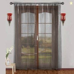 Urban Home 214 cm (7 ft) Door PVC Transparent Curtain Single Curtain(O