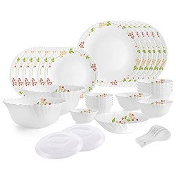 Cello Opalware Dazzle Series Secret Garden Dinner Set 35 Pieces Servin