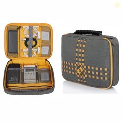 EUME Fixa 1 Compartment Electronic Accessories Wire Organizer Bag, Tra