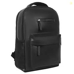 Amazon Basics Leather Laptop Backpack (15.6 Inch) | Water Resistant |