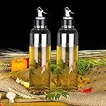 The Earth Store 1000 ML Plastic Oil Dispenser Set of 2 Transparent Cooking Oil Pourer for Kitchen Leakproof Sauce Vinegar Liquid Dispenser