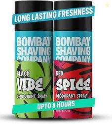 BOMBAY SHAVING COMPANY Red Spice & Black Vibe 150ml x 2 Combo Deodoran