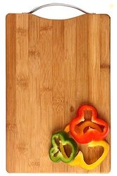 HOME BUY Thick Wooden Bamboo Kitchen Chopping Cutting Slicing Board wi