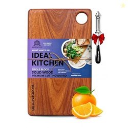 WOODFACTORY Acacia Wood Chopping/Cutting Board (3522cms) | Single Bloc