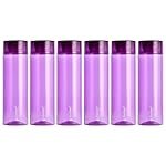 PEARLPET BPA-free Plastic Water Bottle Set of 6 Pcs, Each 1000ml, Purple