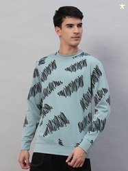 profy Men Full Sleeve Self Design Sweatshirt
