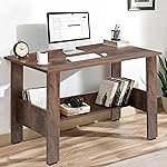ABOUT SPACE Study Table | Multipurpose Office Desk | Tables for Students & Adults | Engineered Wood Drawing Table | Table with Storage| Computer Table | Writing Table – (L90 x B50 x H78.5 cm – Walnut)