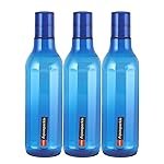 CELLO Aqua Sparkle Bottle Set of 3, 1000ml, Blue | 100% food grade | Leak proof and Break proof | Perfect for staying hydrated at the school, college, work and outdoor adventures Water Bottle