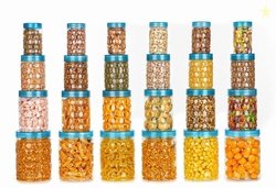 Tosaa Plastic Pet Storage Jar and Container Set of 24 (6 x 120ml, 6 x