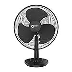 Orient Electric 400 mm Table 77 | High Speed Table Fan | 2100 RPM 95 CMM | 100% Copper Motor | 90 Degree Oscillation | 3 Speed Control | Military Grade Guard | Black