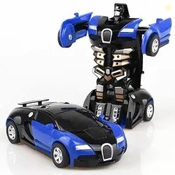 Cable World Plastic Battery Operated Converting Car to Robot, Robot to