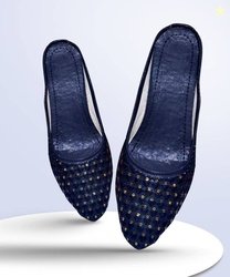 Fancy nagra Stylish And Party Wear Look ethnic mule Mojari For Women A