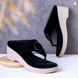 JIG & SID Women Heels Sandal(Black , 5)