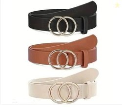 Hapani Fashion Women Evening Black, Brown, White Texas Leatherite Belt