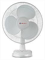 Bajaj Esteem 400 MM Table Fan For Home | Silent Operation | Full Copper Motor | Durable & Strong | Low Power Consumption | 1-Yr WarrantyãWhiteã