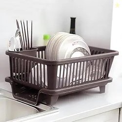 PANCA Plastic Kitchen Dish Rack Organizer with Drying Tray | Durable U