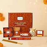 DâVelasâ¢ Parampara Glow Christmas Gift Box | Ceramic Aroma Burner, Wax Melts, Tealights, Scented Candles, Fragrance Sachet & Incense Sticks | Holiday Home Decor & Premium Christmas Gifting Set