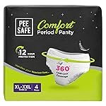 Pee Safe Comfort Period Panties | XL-XXL | 4 Panties | 360Â° Protection | 12 Hr Protection | Leak Proof | Overnight Comfort | Rash & Toxin Free | Seamless Fit