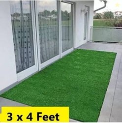 CHETANYA LOOMTEX 3 ft X 4 ft Polypropylene Carpet(Rectangle, Green)