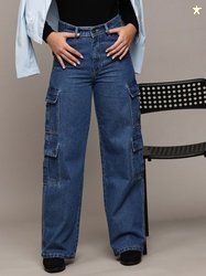 Roadster The Lifestyle Co. Blue Women Original Wide-Leg Acid Wash Pure