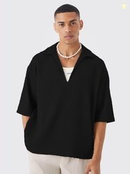 TRAQUILA Men Polo Collar T-shirt