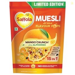 Saffola Muesli Mango Crunch, with Real Alphonso Mango 400g | Limited E