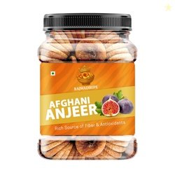 RAJWADIRIPE Premium Afghani Anjeer, 100% Dry Figs, Rich in Fiber & Ant
