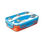 MILTON Steely Deluxe Mini Tiffin Box Steel Insulated Inner Stainless Steel Containers with Clip Lock Lid, 400ml, Airtight Leakproof Kids Lunch Box, for School, Picnic, Orange