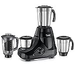 Prestige Iris Pro 750 Watts Mixer Grinder with 4 Jars (3 Stainless Steel Jars + 1 Juicer Jar)|4 Super-Efficient Stainless Blades |Jar Storage Space Sturdy Handles |2 Years Warranty |Black