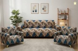Inferna Loom Polyester 3+1+1 Seater Sofa Floral Cover(Pack of 3 Premiu