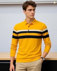 Autna Men Striped Regular Fit Polo T-Shirt