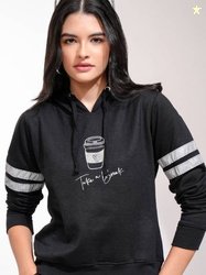 Tokyo Talkies Women Full Sleeve Printed Hooded Sweatshirt