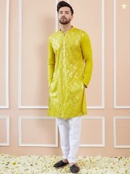 See Designs Floral Printed Mandarin Collar Long Sleeves Kurta