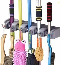 JAAP Grey Plastic Broom Holder(5 Holders)