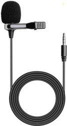 RENTOOR Lapel Dynamic Collar Mic Voice Recording Lavalier for Singing