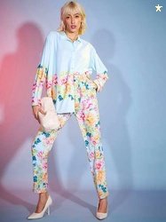 SASSAFRAS Floral Print Shirt & Trousers