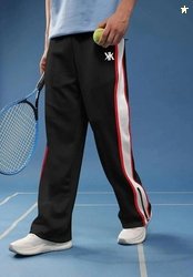 Kynetic Men Striped Black Track Pants