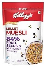 Kellogg’s Millet Muesli with 84% Fruit, Seed & Multigrain 1000g | High in Fibre | Multigrain Breakfast Cereal