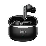 pTron Bassbuds Eon in-Ear TWS Earbuds w/ 13mm Drivers, 45Hrs Playtime, Dual HD Mic & AI-ENC Calls, Custom EQ, Mobile App, Bluetooth v6.0 Headphones, Voice Assistant, Type C Charging & IPX5 (Black)