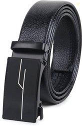 LOOPA Men Formal, Casual, Evening, Party Black Texas Leatherite Belt