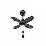 ACTIVA Gracia 600MM Ceiling Fan, 4 Blade, BLDC 28 Watt Motor, Noiseless,High Speed Fan with LED Light, Energy Saving, Full Remote Control, Reversible Mode & Timer, 5 Years Warranty-Smoke Brown