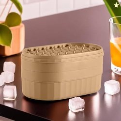 Kuber Industries 2 Layer Ice Cube Tray with Lid | Ice Cube Storage Box