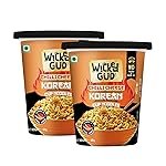 Wickedgud Chilli Cheese Korean Instant Cup Noodles, Pack of 2 * 74g | Whole Wheat | No Maida | No Pam Oil