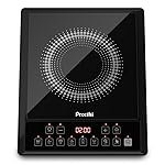 Preethi Indicook IC124 Induction Cooktop, 2100-Watt Electric Stove with Soft Touch Buttons and Crystal Glass (Black)