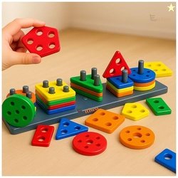 EITHEO Geometric Angle Blocks for Kids | 26 Pcs Montessori Sorting & S