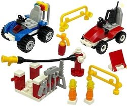 Amitasha Fire Station Car Building Blocks Kit Model Vehicle Toy Set fo