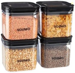 Amazon Brand - Solimo Airtight Plastic Storage Jar and Container Set-I