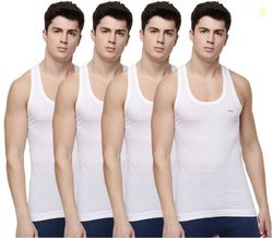 Dollar Pack of 4 Dollar Lehar Men Combed Cotton Round Neck Vest -Pack